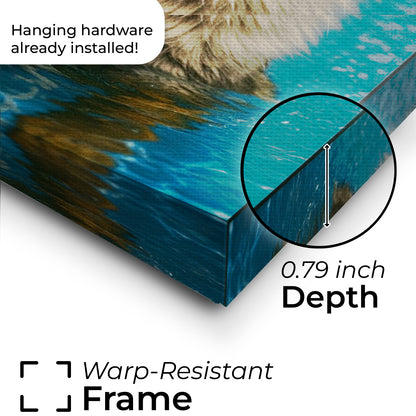 Custom Photo Swimmer Cat Canvas Gift For Cat Lovers