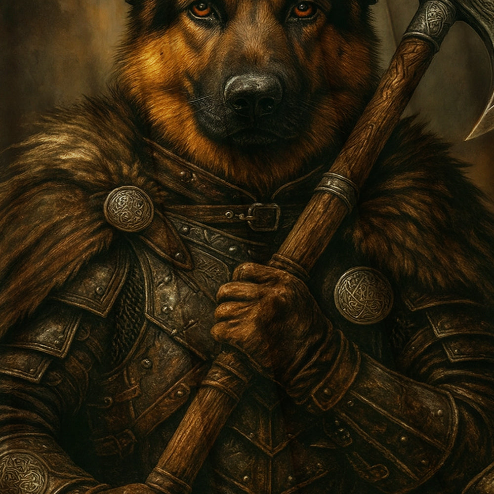 Custom Dog Photo Viking Warrior Blanket Gift For Dog