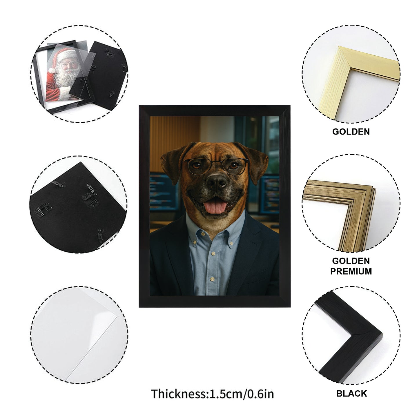 Custom Photo Software Developer Dog Canvas Framed Wall Art Gift For Dog Lovers