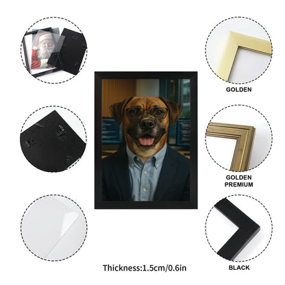 Custom Photo Software Developer Dog Canvas Framed Wall Art Gift For Dog Lovers