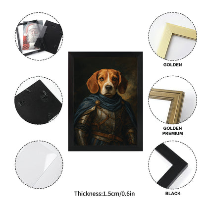 Custom Dog Photo Viking Canvas Framed Wall Art Framed Wall Art _ Gift For Dog Lovers