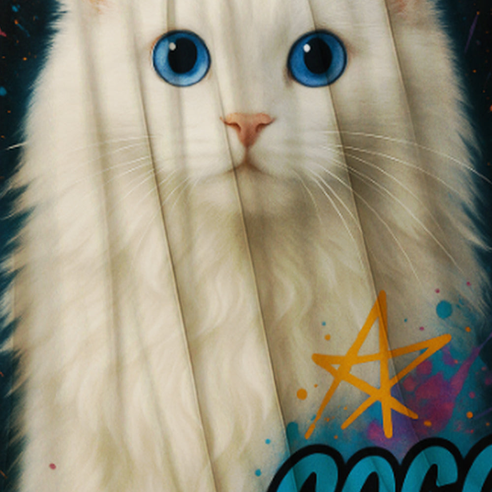 Custom Cat Pet Portrait Contemporary Blanket