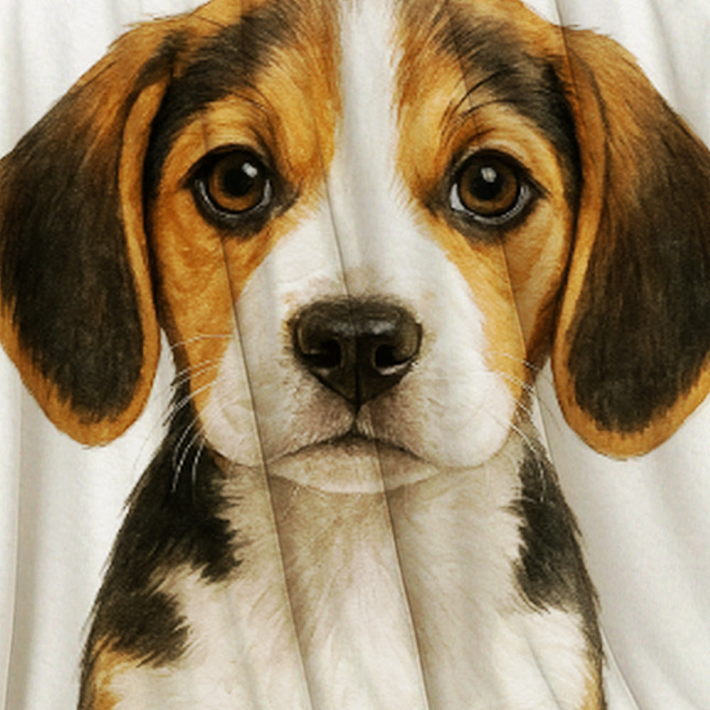 Custom Dog Portraint And With Name Blanket For Dog Lover