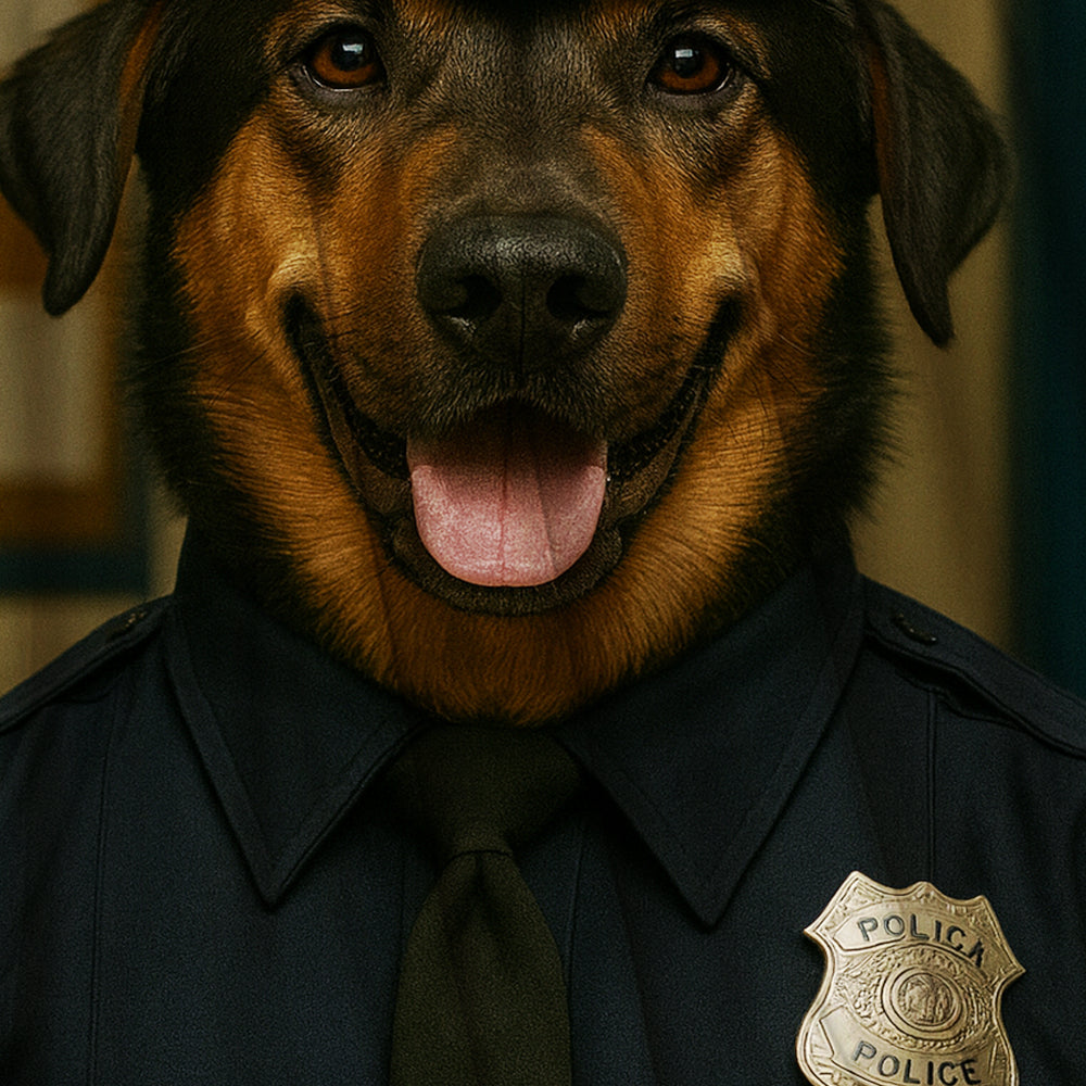 Custom Photo Police Dog BlanketGift For Dog Lovers