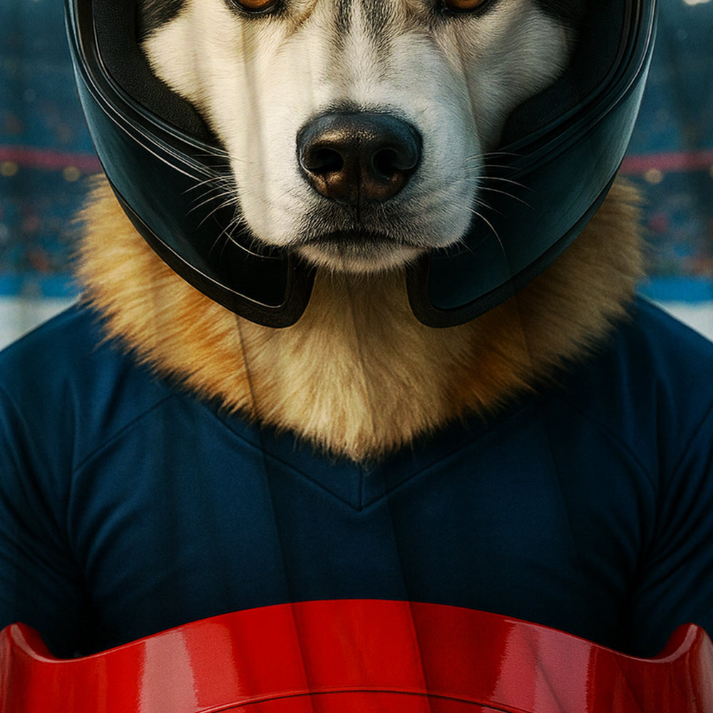 Custom Photo Bobsled Winter Race Dog BlanketGift For Dog Lovers