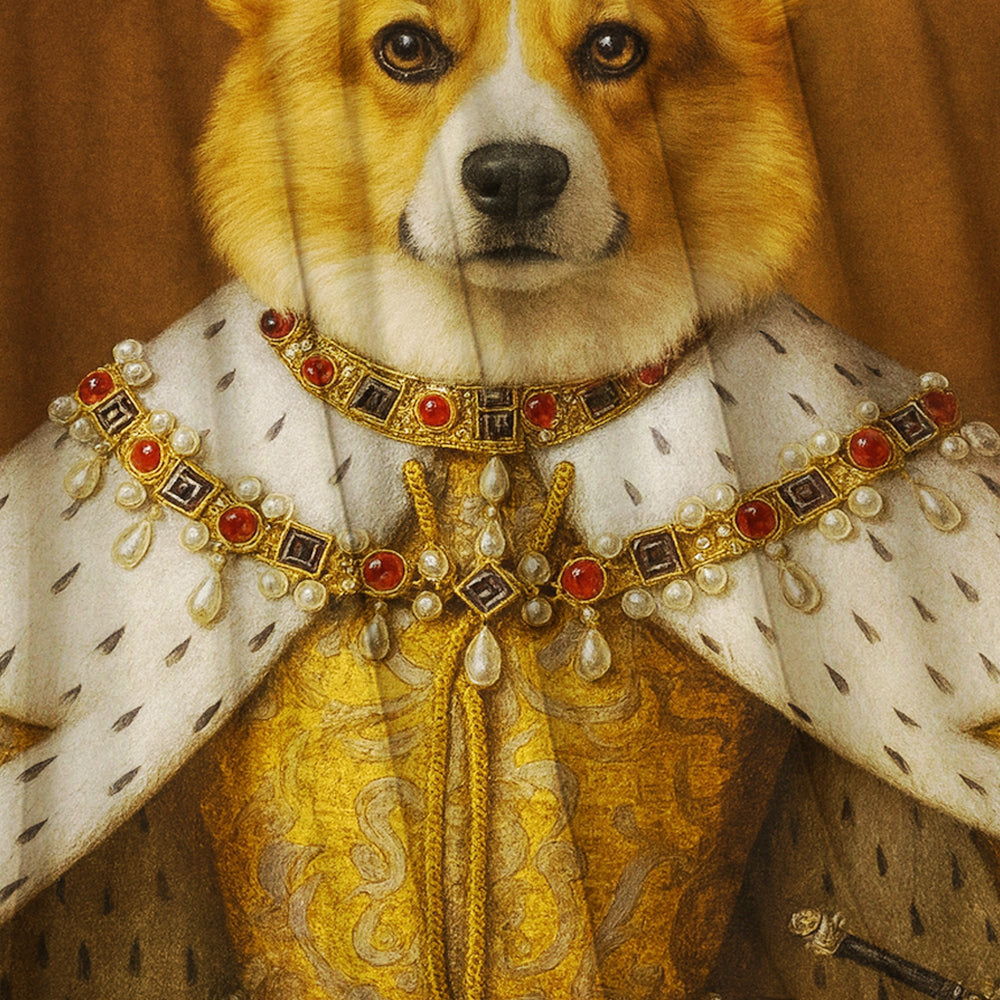 Custom Photo Crowned Queen Dog BlanketGift For Dog Lovers