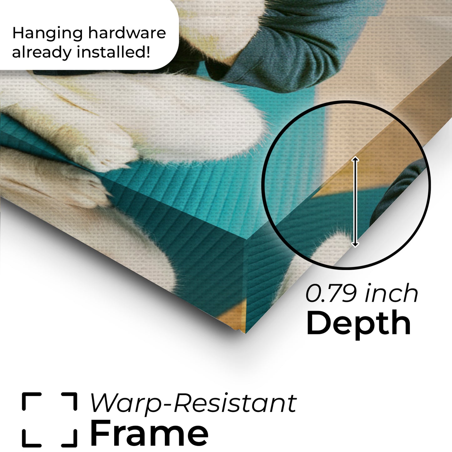 Custom Photo Yoga Cat Canvas Gift For Cat Lovers