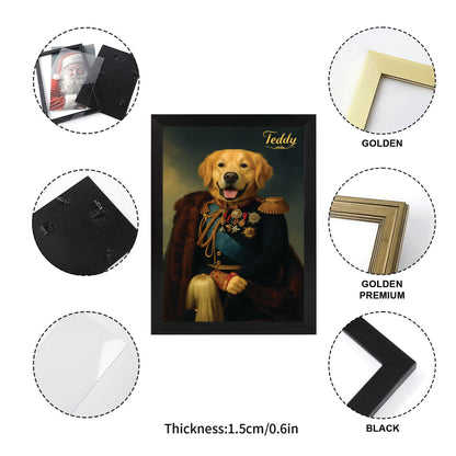 Custom Photo Imperial Minister Dog Canvas Framed Wall Art Gift For Dog Lovers
