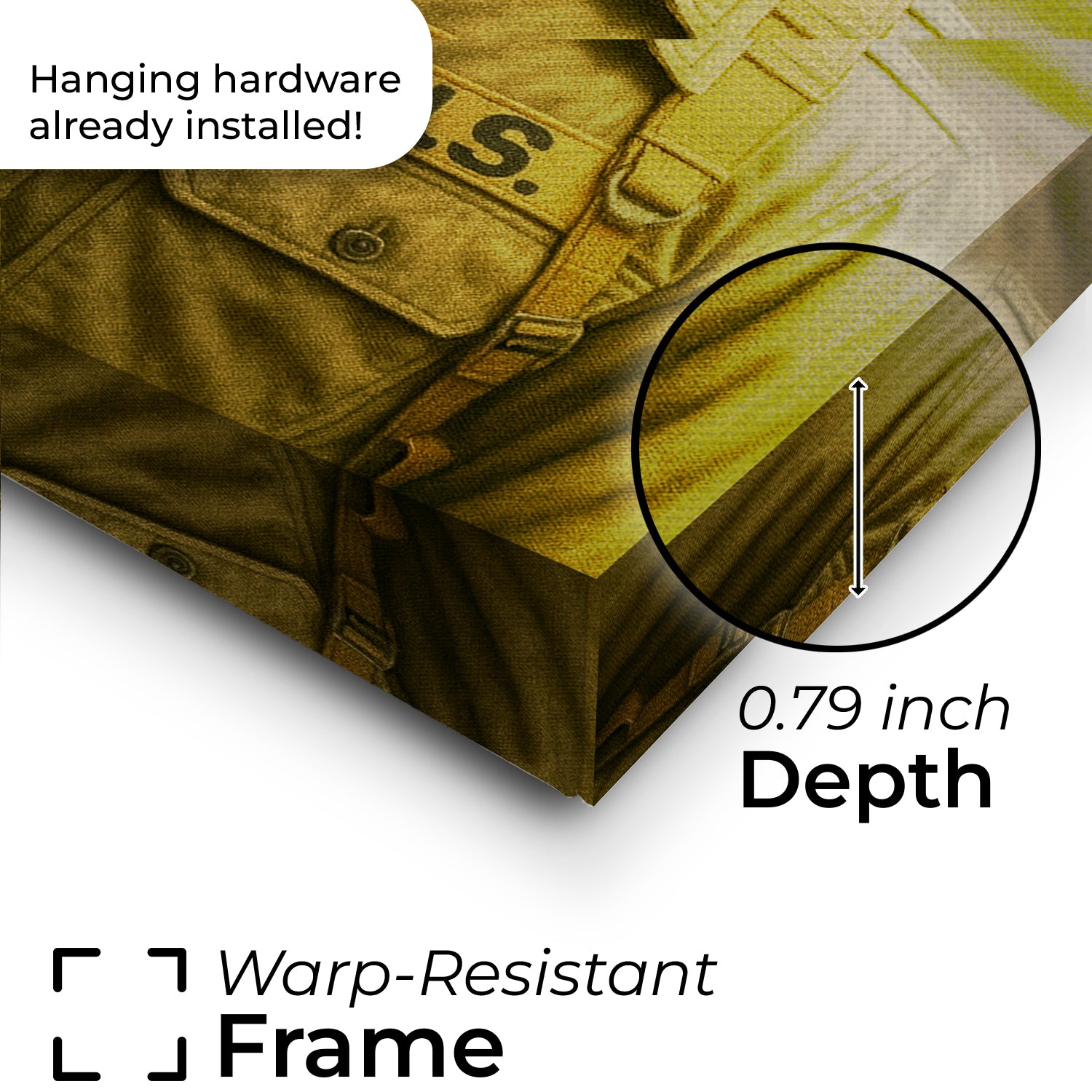 Custom Photo Military Dog Canvas Gift For Dog Lovers