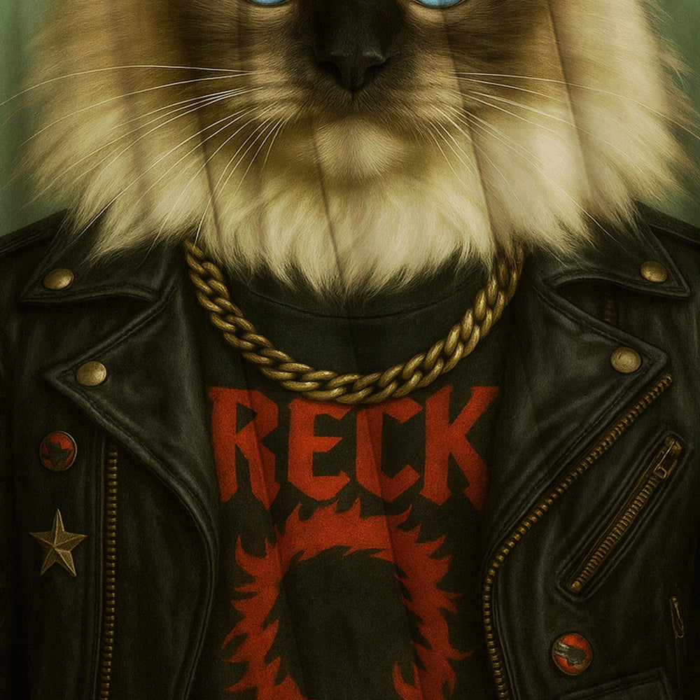 Custom Photo Rock n Roll Cat Blanket _ Gift For Cat Lovers