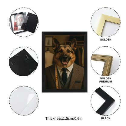Custom Photo Tailor Dog Canvas Framed Wall Art Gift For Dog Lovers