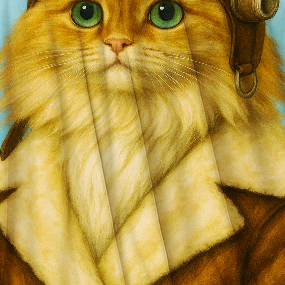 Custom Photo Portrait Pilot Blanket Gift For Cat Lovers