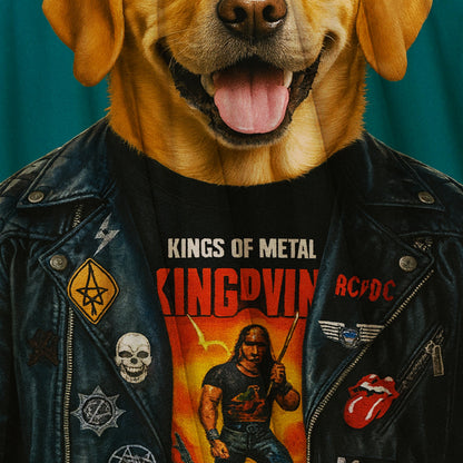 Custom Photo Dog Rock n Roll Canvas
