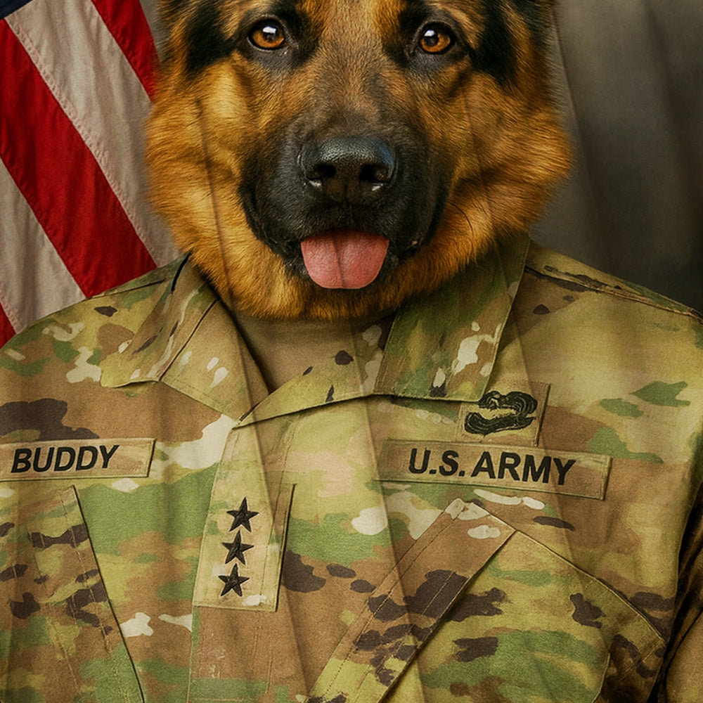 Custom Dog Photo Us Army Blanket For Dog Lover