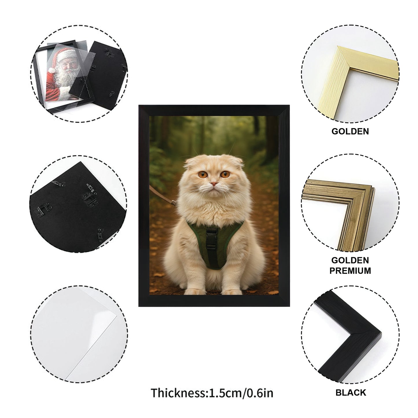 Custom Photo Hiking Cat Canvas Framed Wall Art  Gift For Cat Lovers