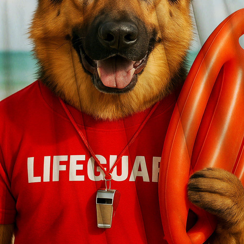 Custom Photo Lifeguard Dog BlanketGift For Dog Lovers