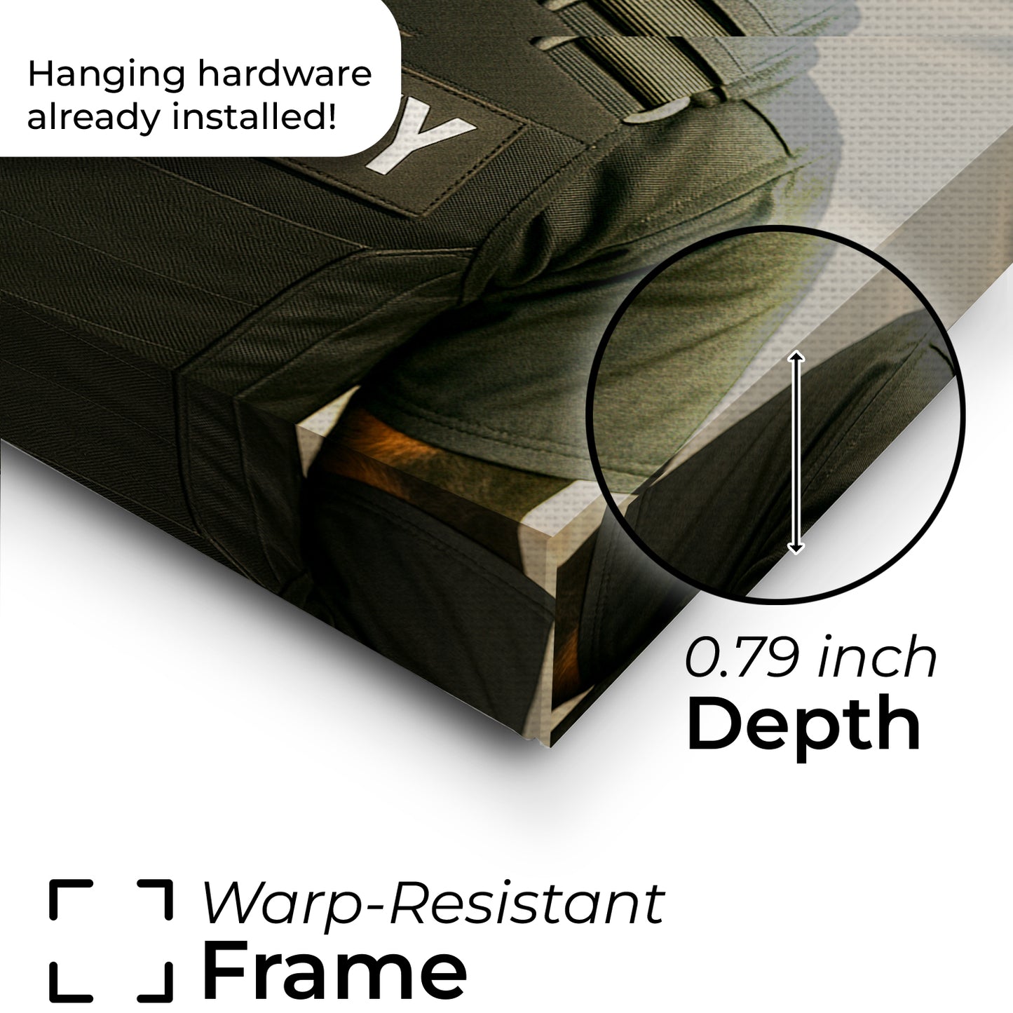 Custom Photo Security Guard Dog Canvas Gift For Dog Lovers