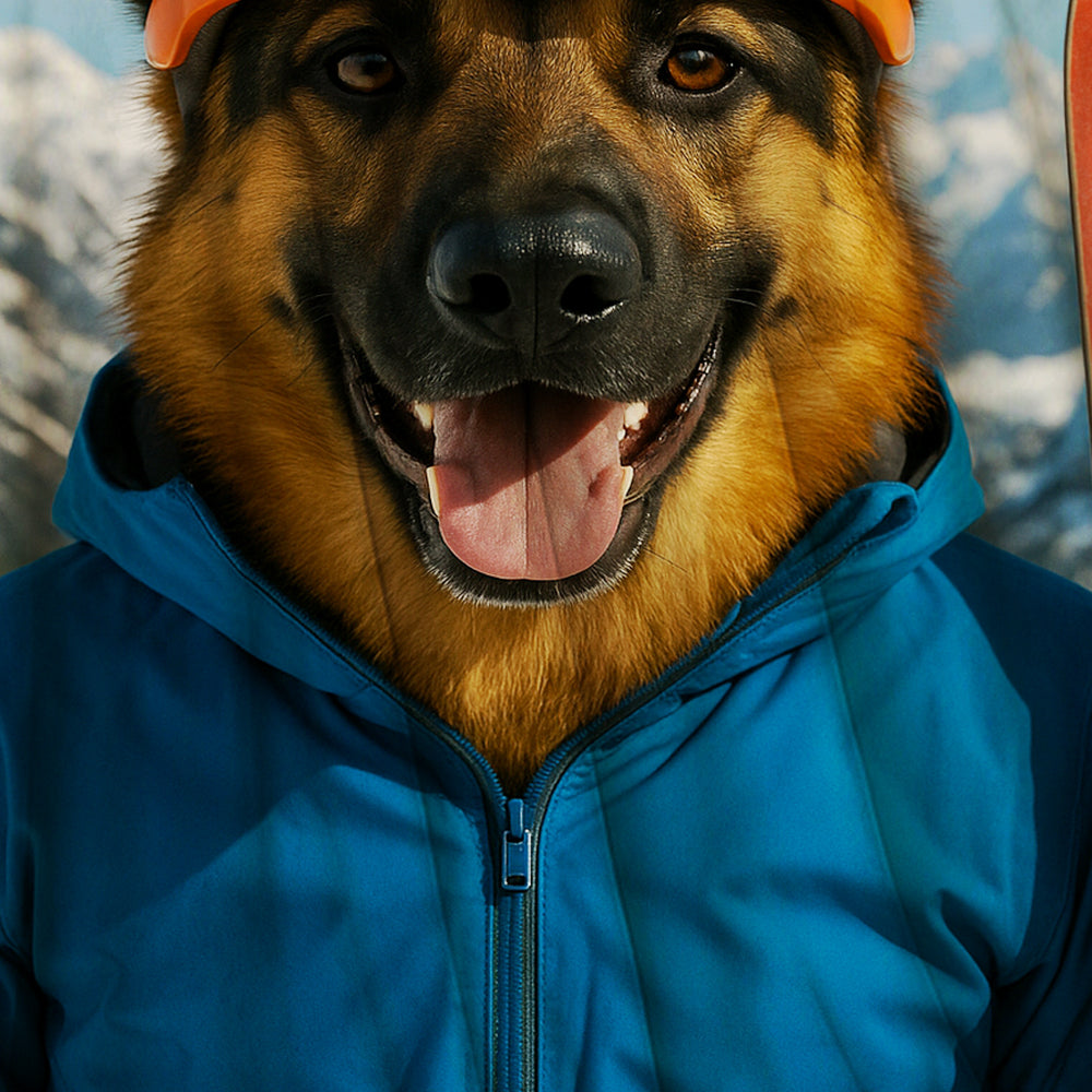 Custom Photo Snowboarder Dog BlanketGift For Dog Lovers