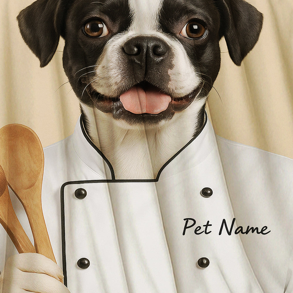 Custom Dog Chef Potrait BlanketGift For Dog Lovers