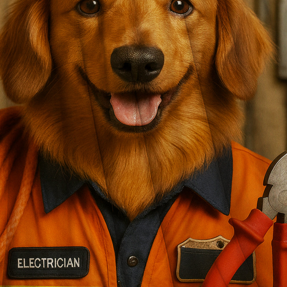 Custom Photo Electrician Dog BlanketGift For Dog Lovers