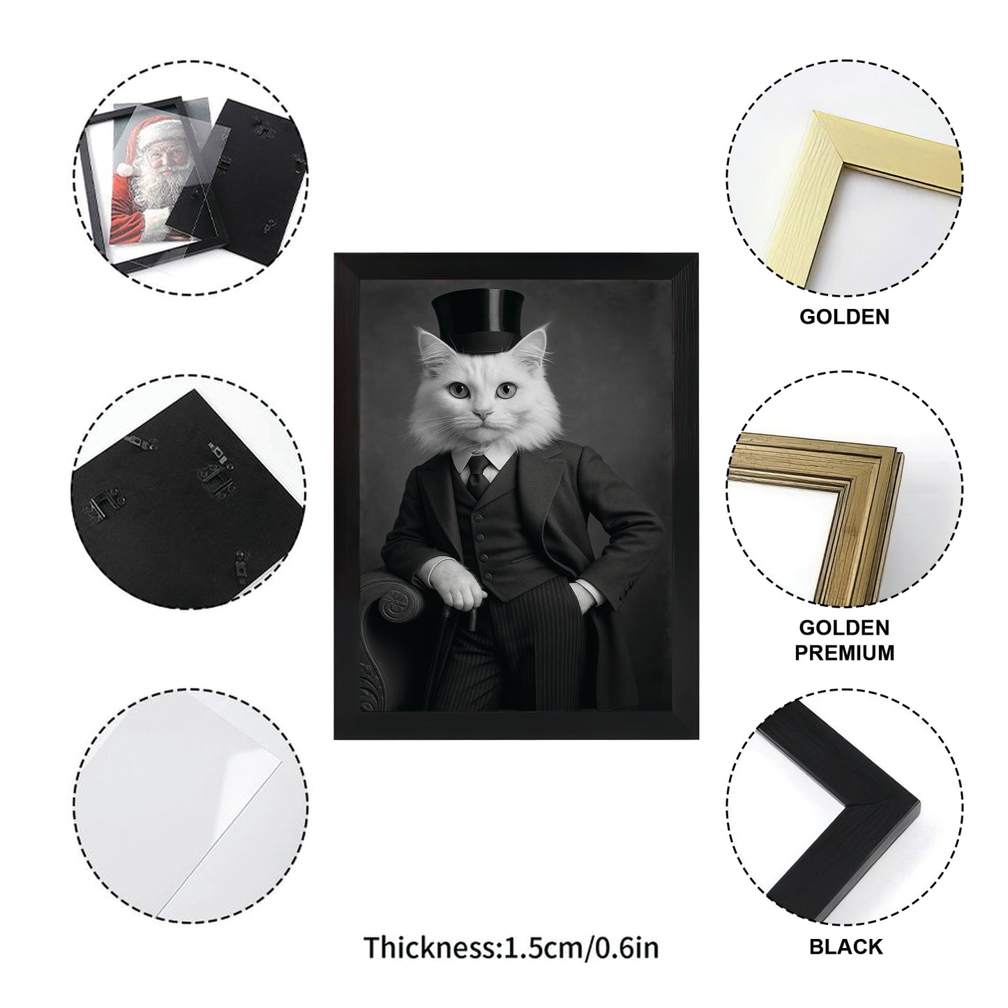 Custom Photo Gentleman Cat Gift For Cat Lovers