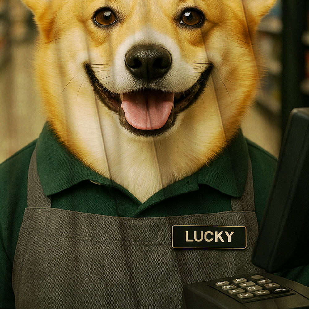 Custom Photo Cashier Dog BlanketGift For Dog Lovers