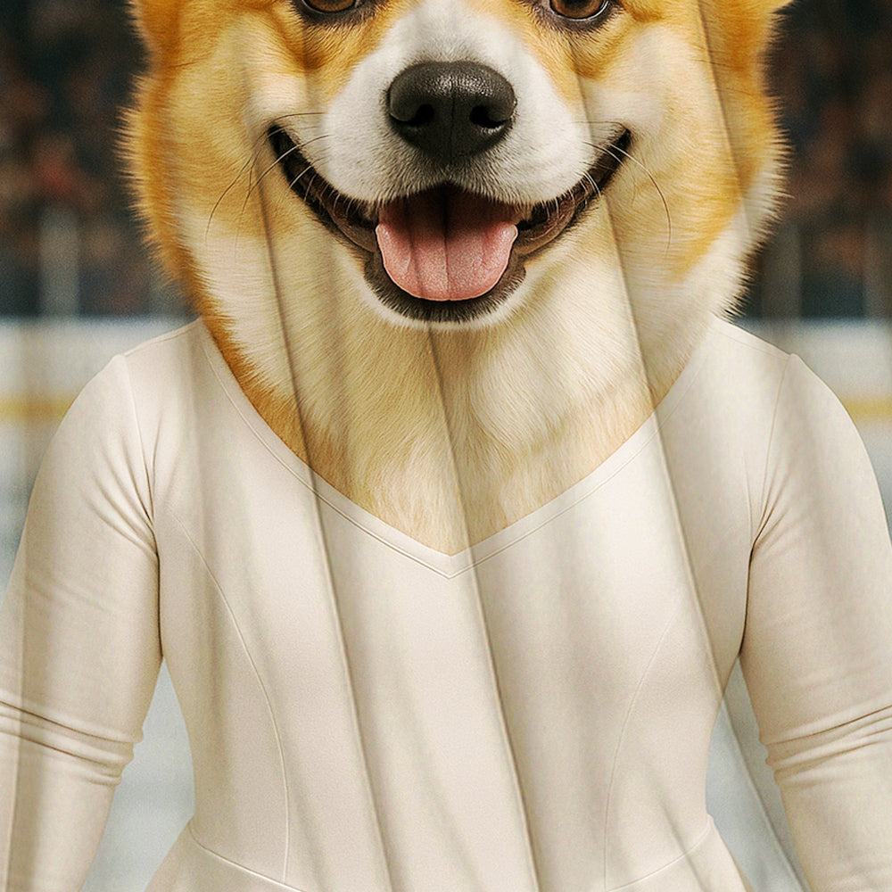 Custom Photo Ice Skater Dog BlanketGift For Dog Lovers