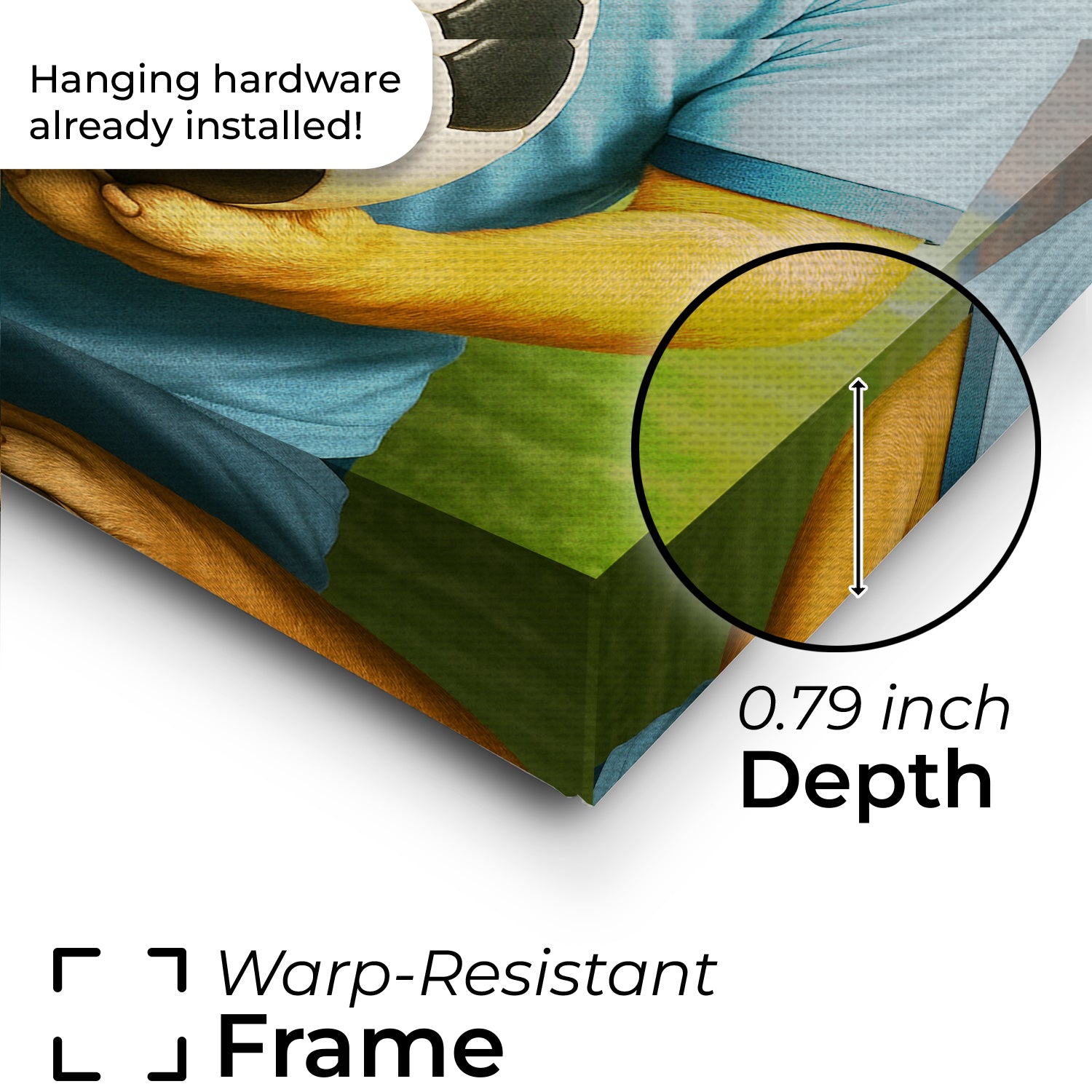 Custom Photo Soccer Dog Canvas Gift For Dog Lovers