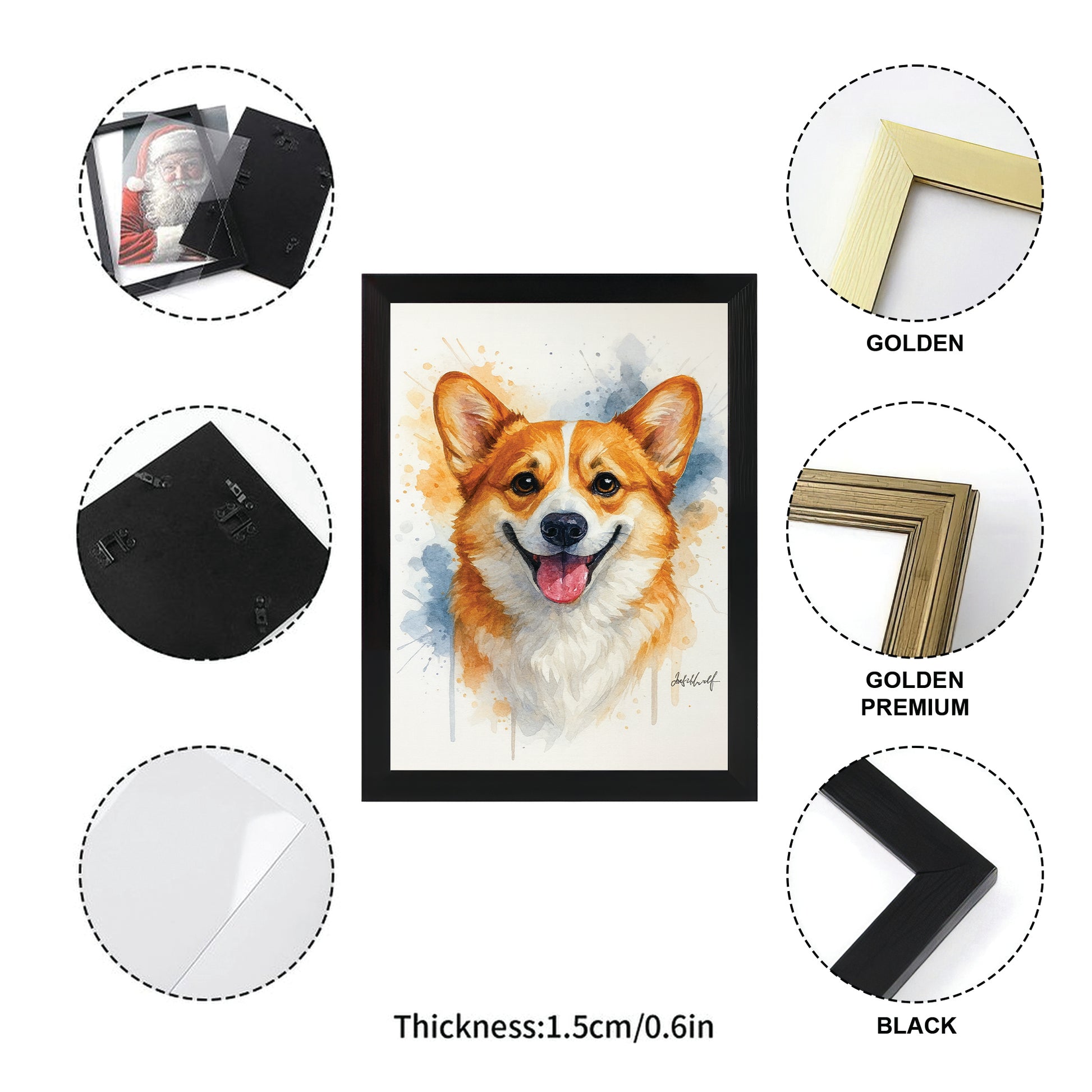 Custom Photo Dog Watercolor Artwork