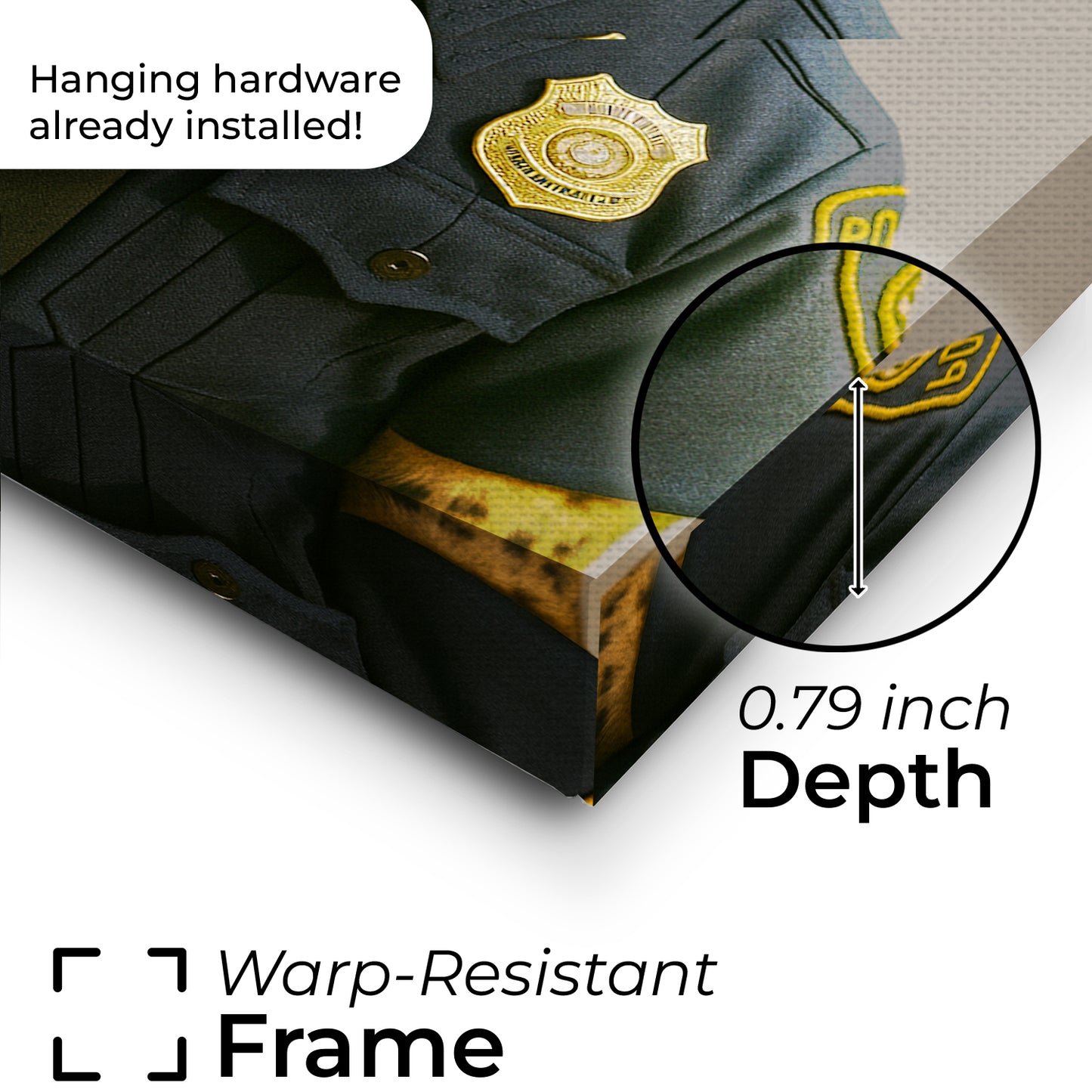 Custom Photo Police 2 Cat Canvas Gift For Cat Lovers