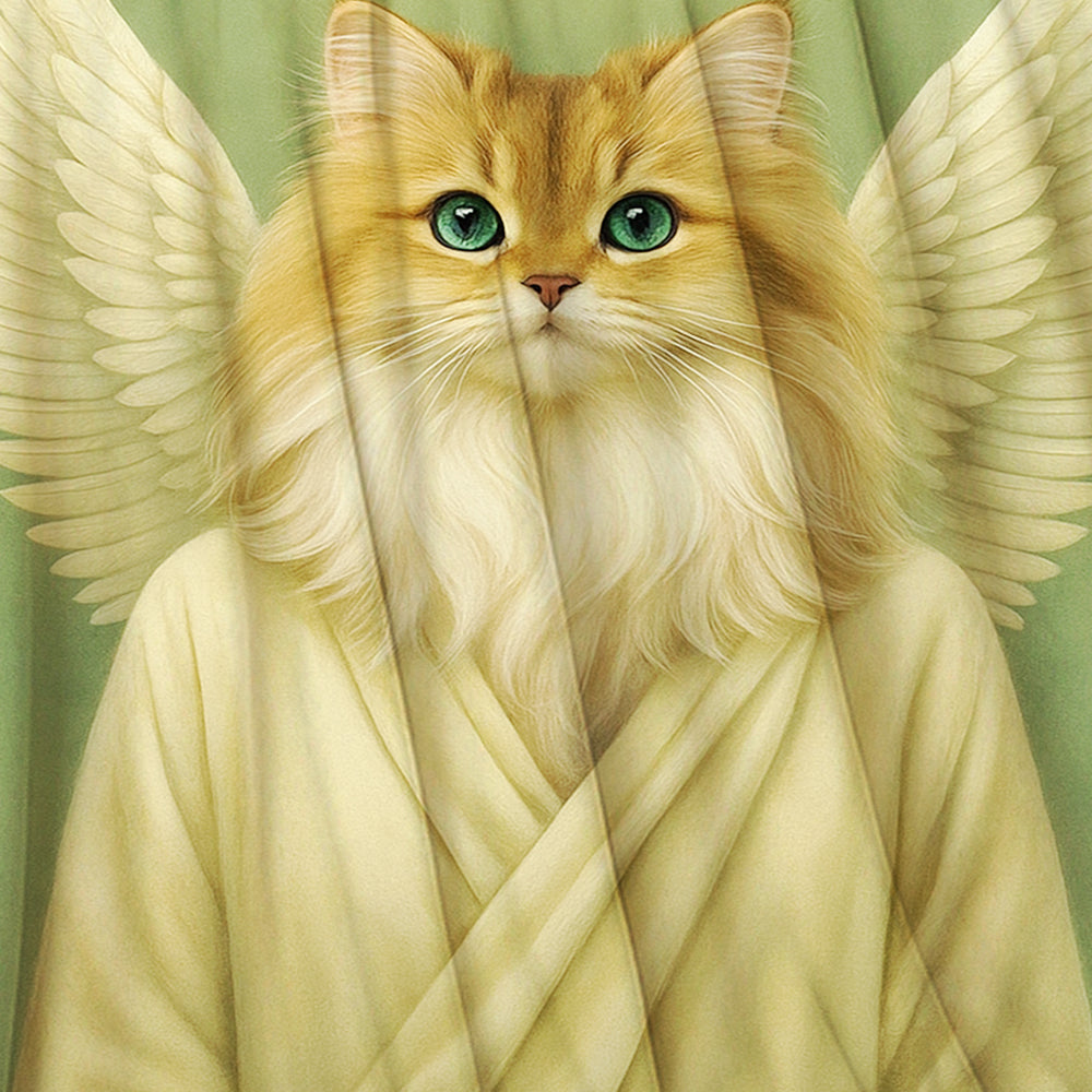 Custom Photo Angel Cat  Blanket Memorial Gift For Cat Lover