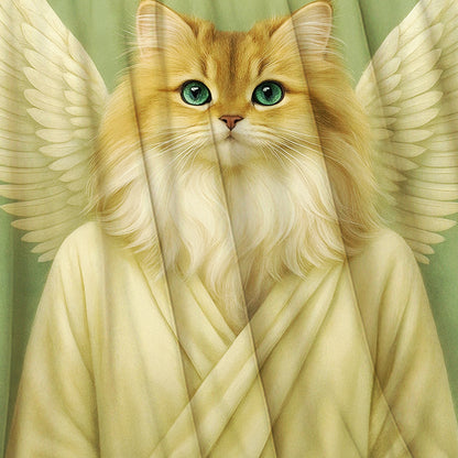 Custom Photo Angel Cat  Blanket Memorial Gift For Cat Lover