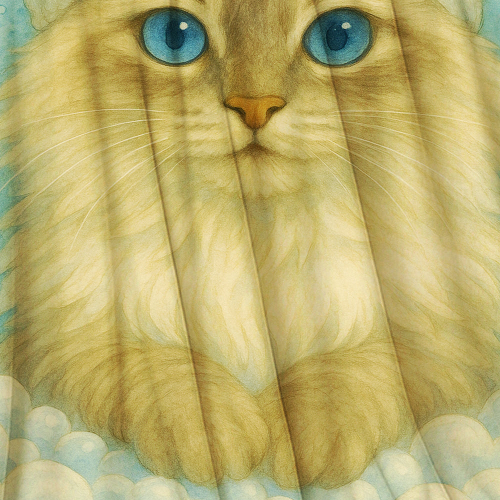 Custom Cat Potrait In Bathroom Blanket