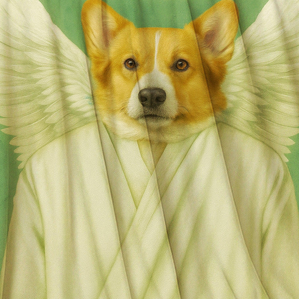 Custom Photo Angel Dog BlanketMemorial Gift For Dog