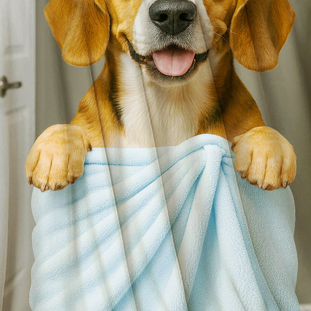 Custom Dog Photo In Bathroom BlanketDog Lover Gifts