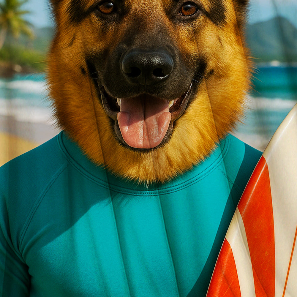 Custom Photo Surfer Beach Dog BlanketGift For Dog Lovers