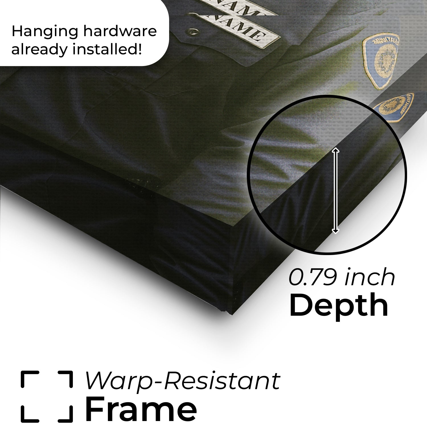 Custom Dog Photo Policeman Canvas _ Gift For Dog Lovers