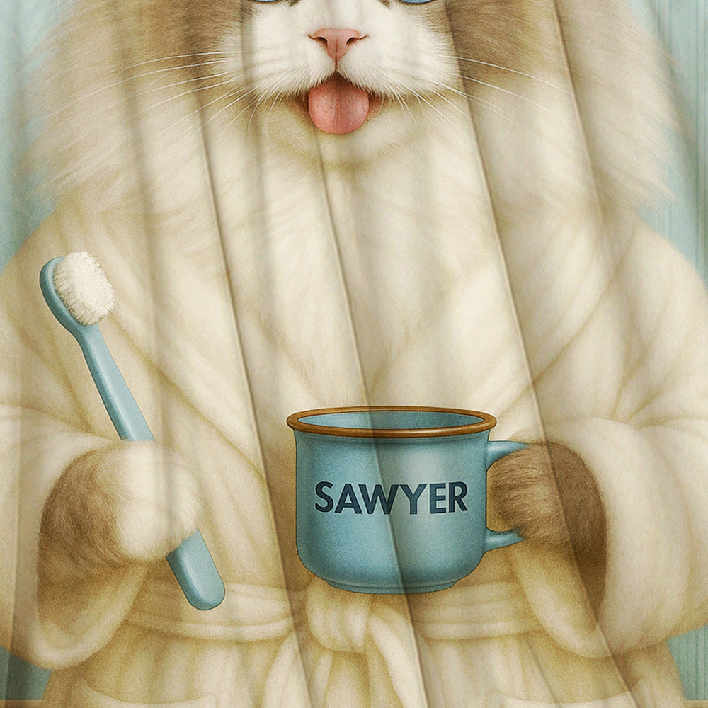 Custom Photo Cat Bathroom Blanket Cat Gifts Lovers