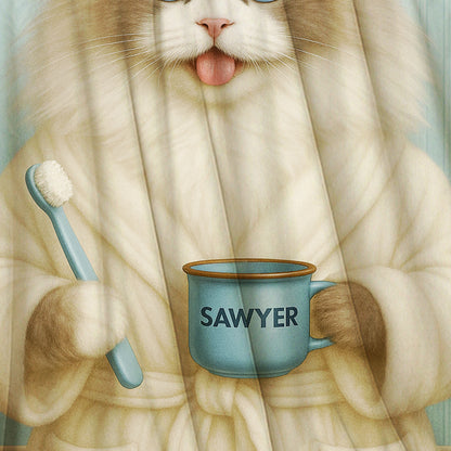 Custom Photo Cat Bathroom Blanket Cat Gifts Lovers