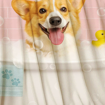 Custom Photo Dog In Bath BlanketGift For Dog Lovers