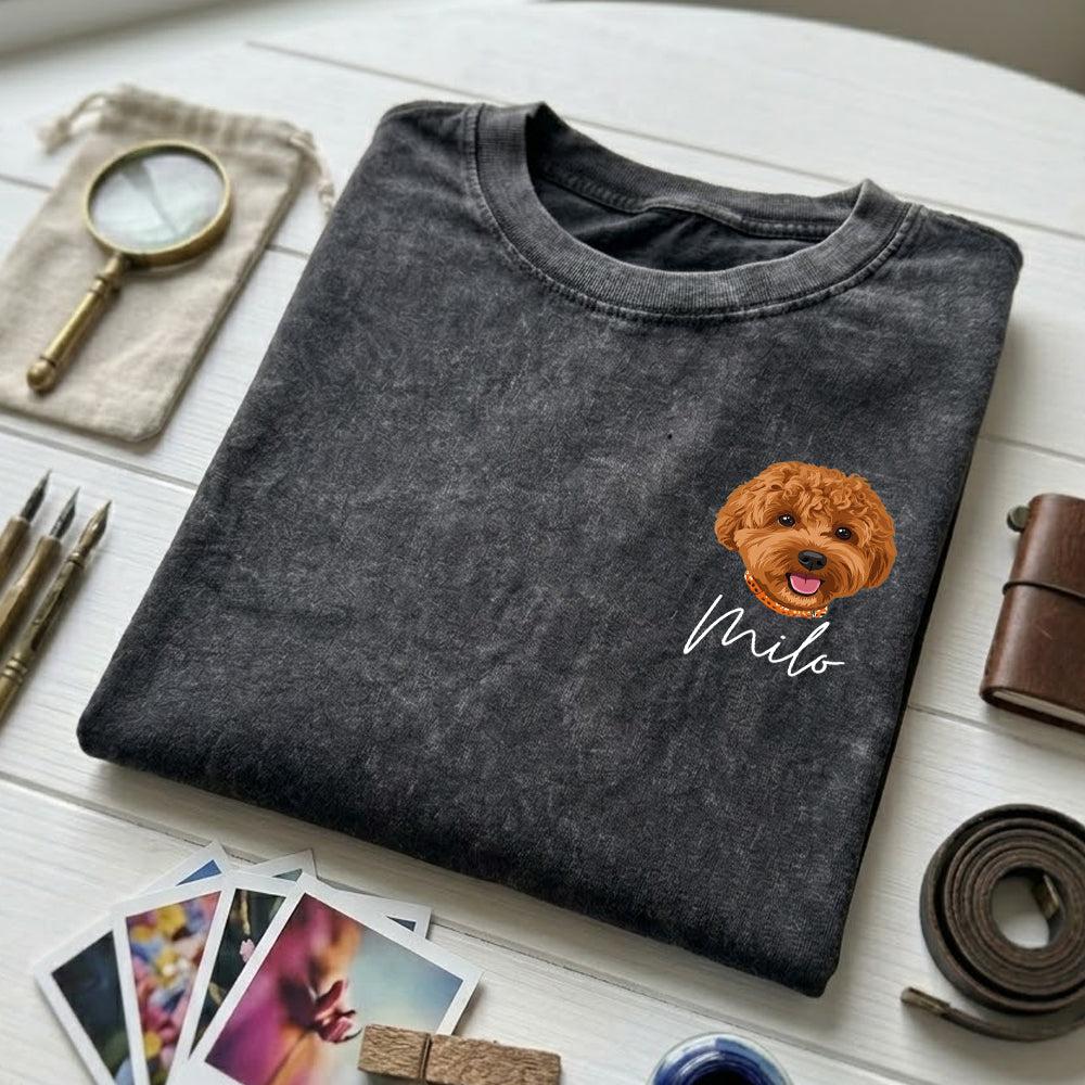 Custom Photo Dog Unisex T-Shirt, Personalized Pet Wash Shirt THUC99