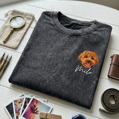 Custom Photo Dog Unisex T-Shirt, Personalized Pet Wash Shirt THUC99