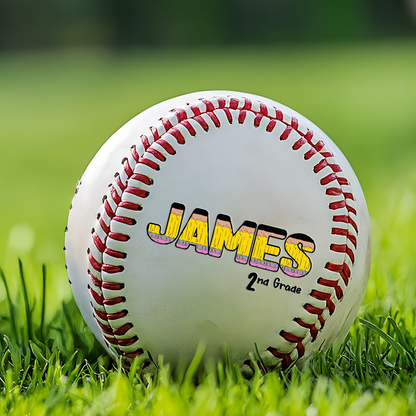 Custom Photo Back to School Kids Baseball | Cute Back to School Baseball | Gift For Kid TNBA027