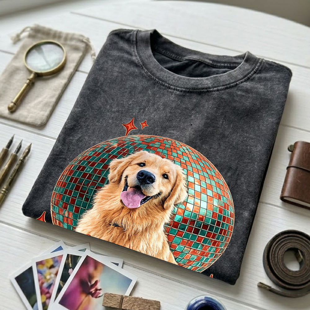 Custom Pet Photo T-Shirt, Dog Lover Unisex Wash Shirt THUC99