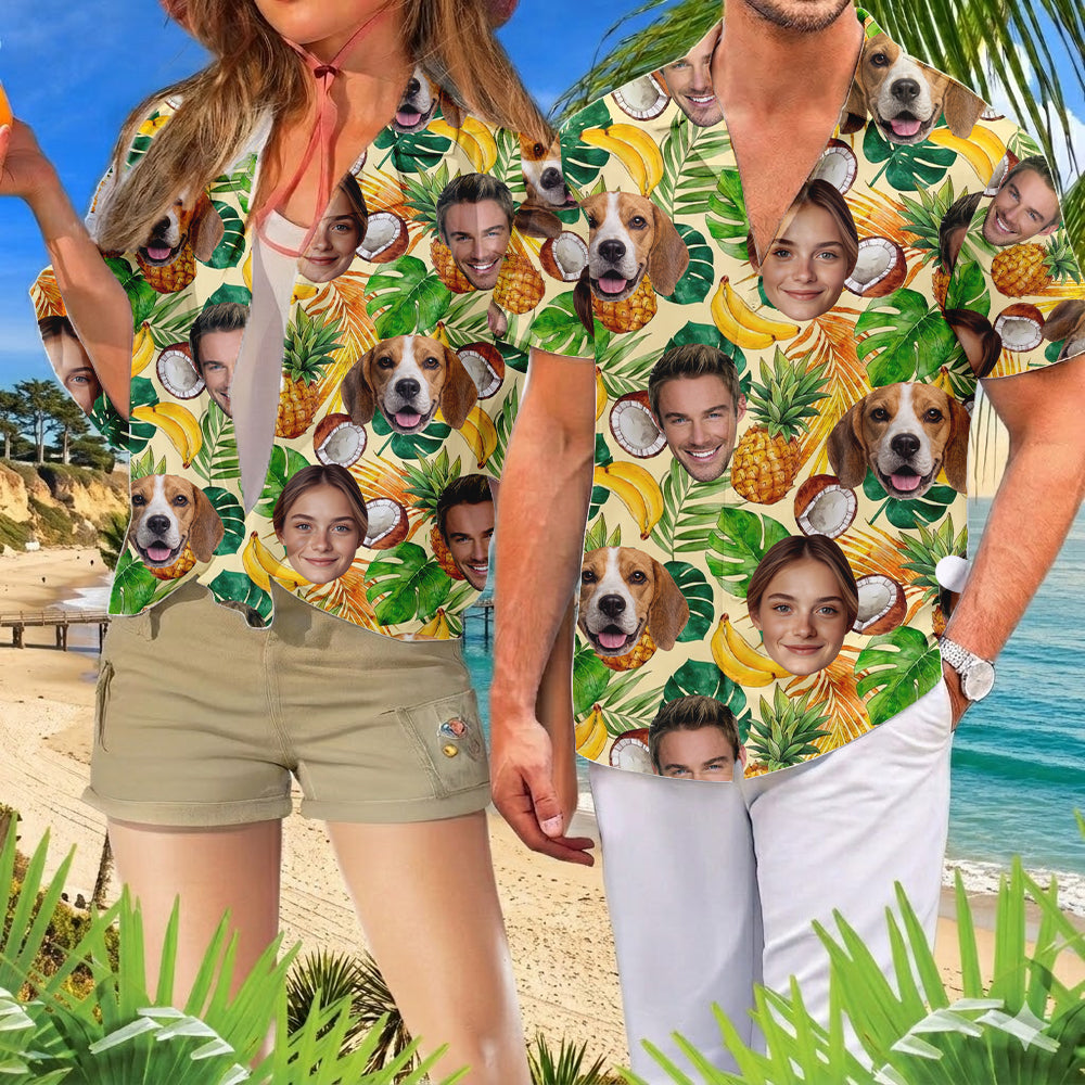 Custom Dog & Cat Tropical Shirt, Personalized Hawaiian Shirt, Summer Family Gift THUC99