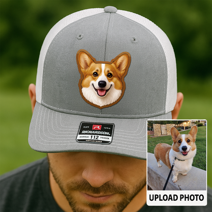 Custom Pet Printed Leather Hat – Unique Trucker Cap with Your Pet's Picture – Personalized Dog Gift TH996