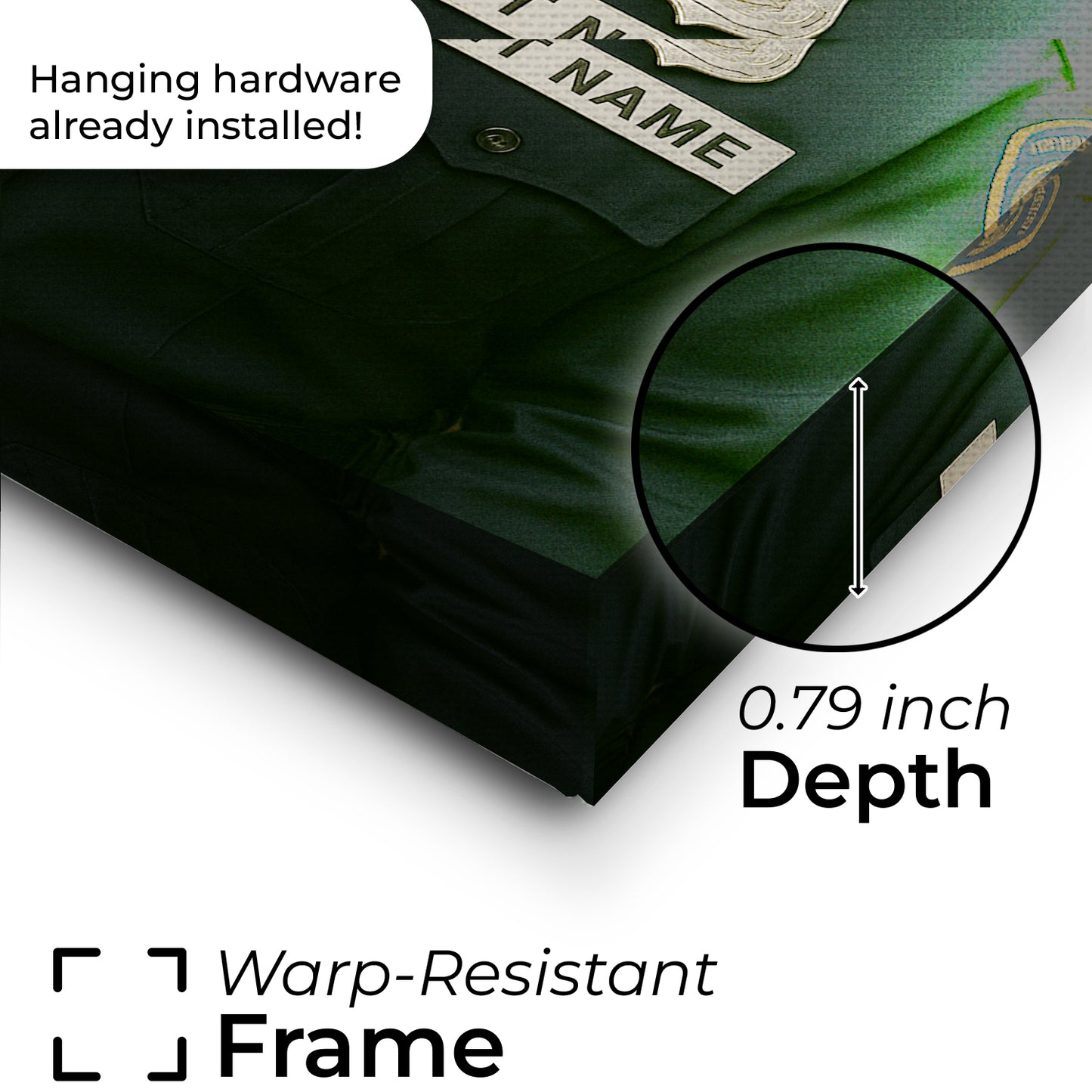 Custom Cat Photo Policeman Canvas _ Gift For Cat Lovers