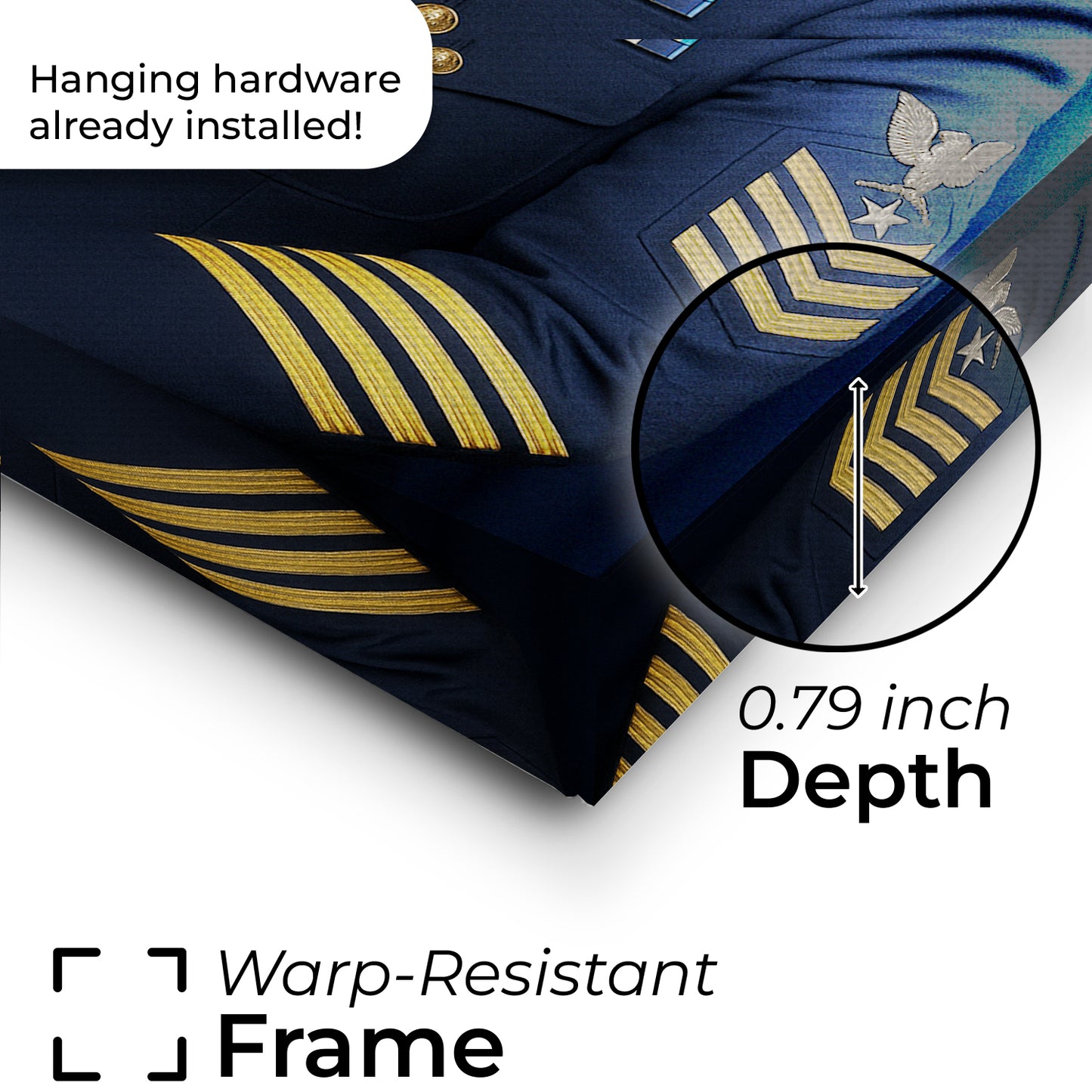 Custom Cat Photo Us Navy Canvas Gift For Cat Lovers