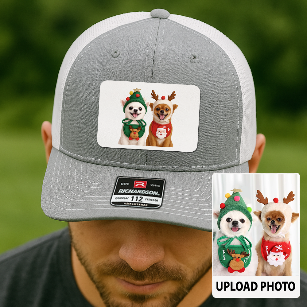 Custom Pet Printed Leather Hat – Unique Trucker Cap with Your Pet's Picture – Personalized Dog Gift TH9913
