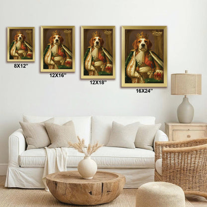 Custom Photo Napoleon Dog Canvas Framed Wall Art Gift For Dog Lovers
